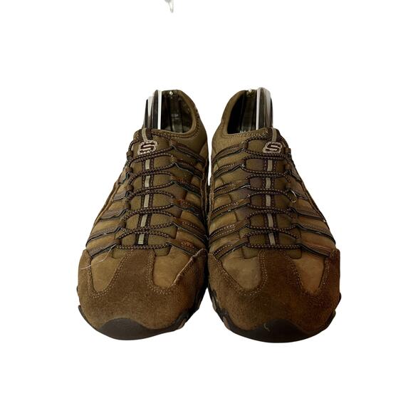 Y2K Skechers Brown Leather Trail Sneakers Womens 8.5 Outdoorcore Comfortcore - Picture 2 of 8